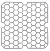 Mata kratka do zlewu miękka kwadratowa szara