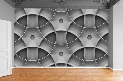 Fototapeta GEOMETRYCZNE KOŁO 3D 390x280 na Arena.pl