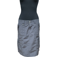 Spódnica Midi Bawełniana Lekka Wygodna Stylowa Szara Rozmiar 38