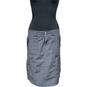 Spódnica Midi Bawełniana Lekka Wygodna Stylowa Szara Rozmiar 38