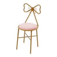 Krzesło toaletkowe z muszką motyla w kolorze Light Pink