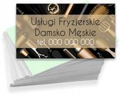 Wizytówki firmowe reklamowe 100 szt różne wzory USŁUGI FRYZJERSKIE