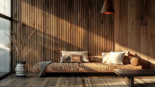 LAMELE NA FILCU 46x275 ŚCIENNE PANEL AKUSTYCZNE DĄB NATURALNY WOTAN INNE na Arena.pl