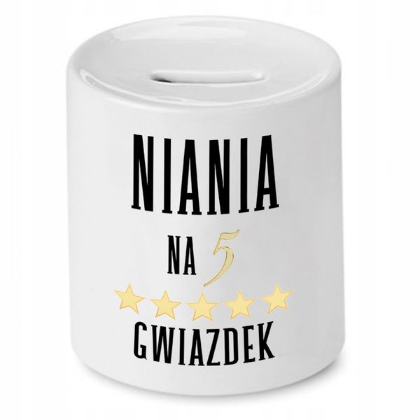 Dla Niani Opiekunki Prezent Skarbonka Gwiazdek Z Nadrukiem Ze Zdjęciem zdjęcie 1