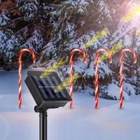 LAMPKI LED CUKIERKI LIZAKI 6SZT LED LASKA MIKOŁAJA 70CM CHOINKA SOLARNE