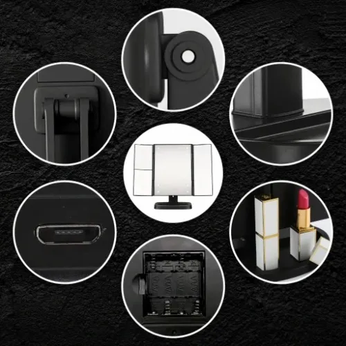 PODŚWIETLANE LUSTERKO DO MAKIJAŻU LED KOSMETYCZNE na Arena.pl