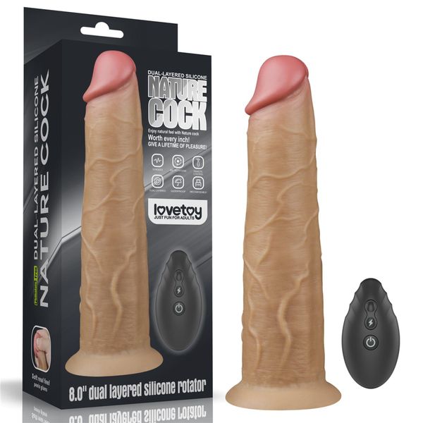8.0'' Dual Layered Platinum Silicone Rotator zdjęcie 1