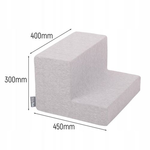 Piankowy MIĘKKI Schodek DLA DZIECI szary PPZ-211 KiddyMoon na Arena.pl