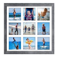 Ramka na 9 zdjęć Hekla 40x40x9 MDF galeria beton 1szt.
