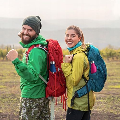 Kubek Termiczny Termos na Kawę Herbatę ze Stali Nierdzewnej Niebieska 750ml na Arena.pl