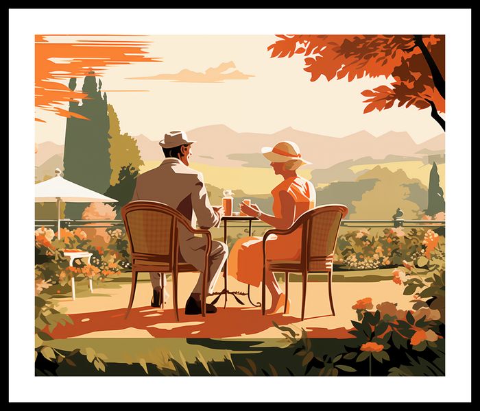 Plakat 60x50cm Retro Randka zdjęcie 3
