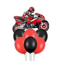 Zestaw balonów czerwony Motocykl, 7 szt.