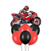 Zestaw balonów czerwony Motocykl, 7 szt.