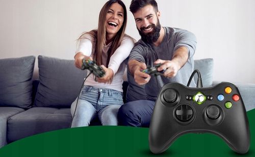 Kontroler USB Gamepad do konsoli Xbox 360/PC Win7, joystick z kablem na Arena.pl