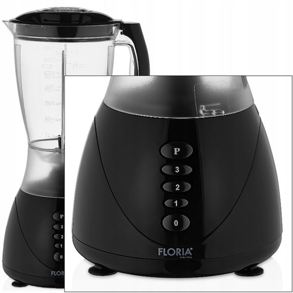 BLENDER KIELICHOWY MIKSER CZARNY BPA FREE 3 BIEGI + PULSE 300W zdjęcie 9