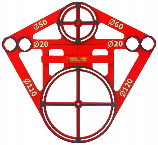 Szablon otworów wzornik płytek geberit poziomica libella stelaż zdjęcie 1