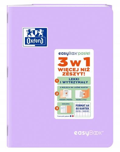 ZESZYT A4/60K OXF KRATA400161237 EASYBOOK PASTEL na Arena.pl