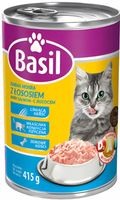 BASIL MOKRA KARMA 415G Z ŁOSOSIEM DLA KOTA PUSZKA