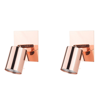 Zestaw 2 lamp ściennych metalowy miedziany TIGRIS