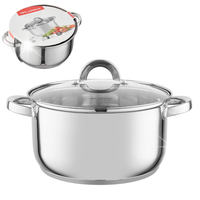 Garnek Florina Claude 24 cm 6,1L stal nierdzewna z pokrywą indukcja gaz