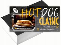Wizytówki firmowe Foliowane 1000szt różne wzory HOT DOG CLASSIC