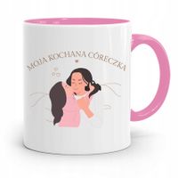 Kubek Różowy Prezent Dla Córki Moja Kochana Córa Z Nadrukiem Ze Zdjęciem