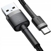 2 x Kabel USB-C Baseus Cafule 1m Wytrzymały Szybkie Ładowanie 3A