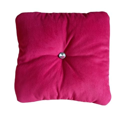 Poduszka dekoracja ozdobna welur jasiek czerwony na Arena.pl