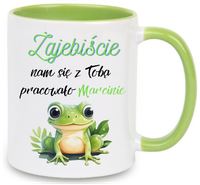 KUBEK NA POŻEGNANIE KOLEŻANKI KOLEGI Z PRACY Z IMIENIEM ŚMIESZNY PREZENT