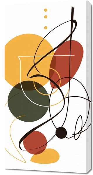 Obraz 50x100cm Taniec Form i Barw zdjęcie 1