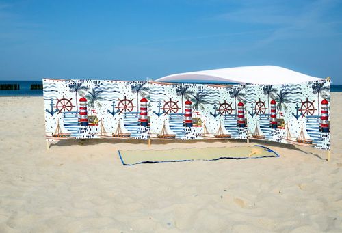 PARAWAN PLAŻOWY Morze z indywidualnym napisem 5 PANELI 55.5 na Arena.pl