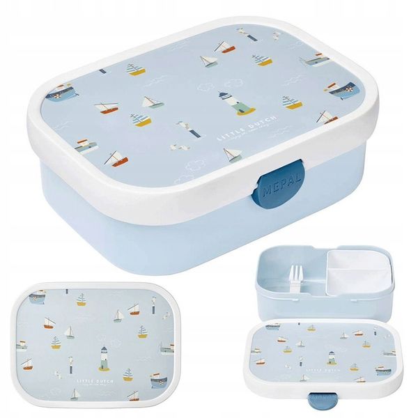 Lunchbox Pojemnik Śniadaniówka 750ml MEPAL Niebieski Żeglarze na Kanapki zdjęcie 1