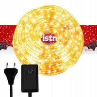 WĄŻ ŚWIETLNY ZEWNĘTRZNY 480 LED LAMPKI CHOINKOWE IP44 20m CIEPŁY BIAŁY