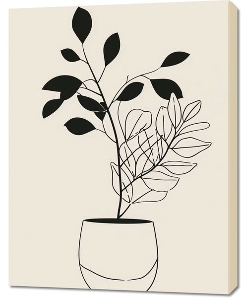 Obraz 70x90cm Prostota Doniczki zdjęcie 1