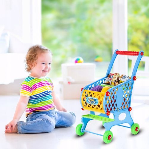 WÓZEK KOSZYK ZAKUPOWY MARKETOWY NA ZAKUPY Z PRODUKTAMI DLA DZIECI na Arena.pl