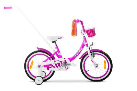 Rower dzieciecy 16 TABOU MINI pink/purple/white