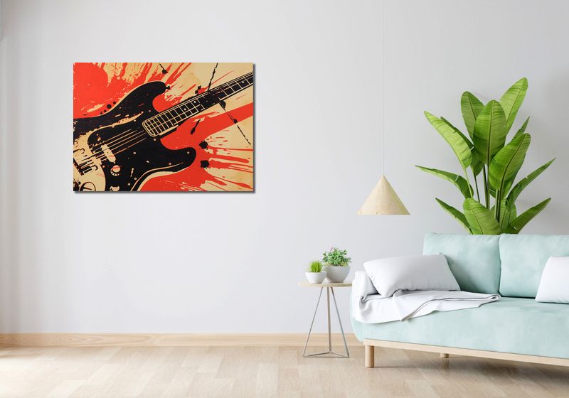 Obraz 100x70cm Gitara Elektryczna zdjęcie 2