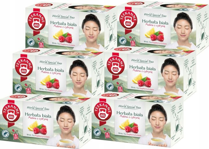 (x6) TEEKANNE Herbata White Malina Cytryna 20tb zdjęcie 1