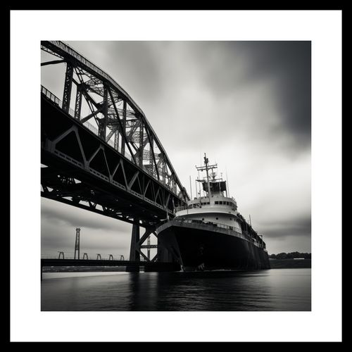 Plakat 40x40cm Statek przy Moście na Arena.pl