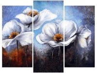 70 90CM OBRAZ 3 ELEM ALPEJSKIE MAKI ŚCIENNY DRUK PŁÓTNO