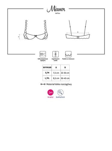 Bielizna-Miamor Półbiustonosz  S/M na Arena.pl