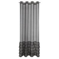 Firana na przelotkach 140X250 gotowa CARLI czarna