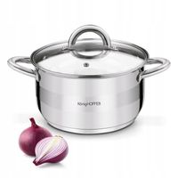 GARNEK STALOWY Indukcja GAZ POKRYWKA SOLIDN Konighoffer Faro 3,4 l 20cm