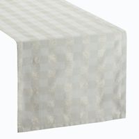 Bieżnik świąteczny w kratkę z błyszczącą nicią FLASH 40X140 szampański