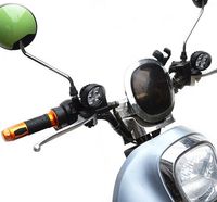 Mocowane pod lusterka dwie lampy motocyklowe led 12v/12w