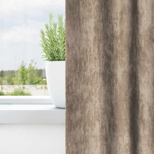 Zasłona z zasłonami 2 pcs szampański 175 x 140 cm Aksamit na Arena.pl