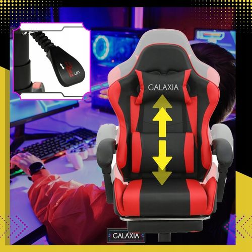 FOTEL GAMINGOWY BIUROWY Obrotowy Z Podnóżkiem Kubełkowy Krzesło Gamingowe na Arena.pl