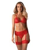 838-seg-3 komplet 3-częściowy czerwony s/m obsessive