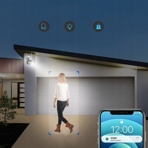 PODWÓJNA KAMERA WIFI IP SMART 8MP ALARM DETEKCJA iCSee na Arena.pl