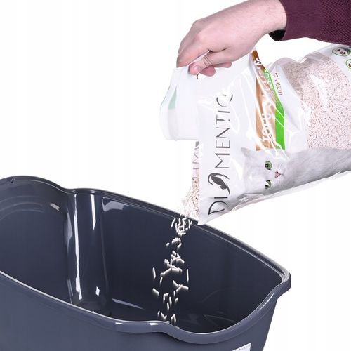 Zamknięta Duża Kuweta dla Kota na żwirek XL z filtrem grafit DIAMENTIQ na Arena.pl